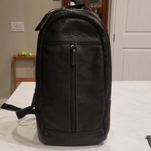 Coach Black Leather Men's Sling Bag